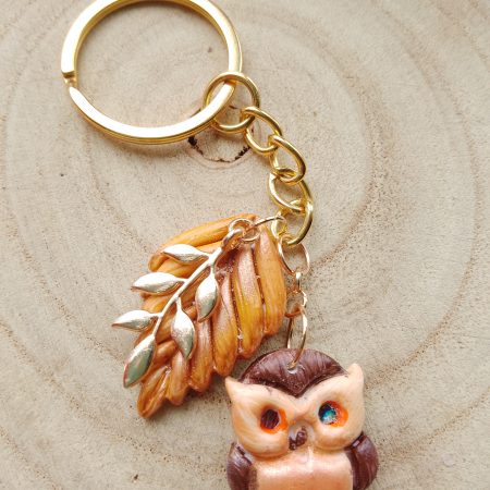 Handmade polymer clay autumnal inspired bagcharms/keychains