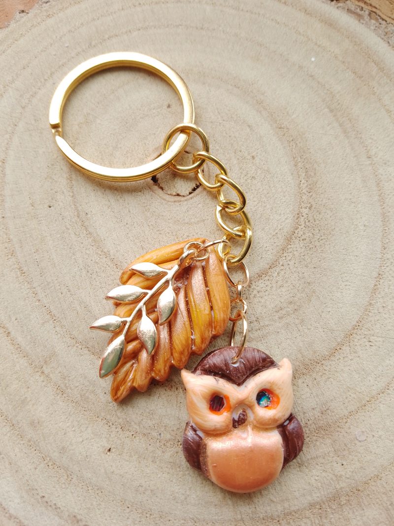 Handmade polymer clay autumnal inspired bagcharms/keychains