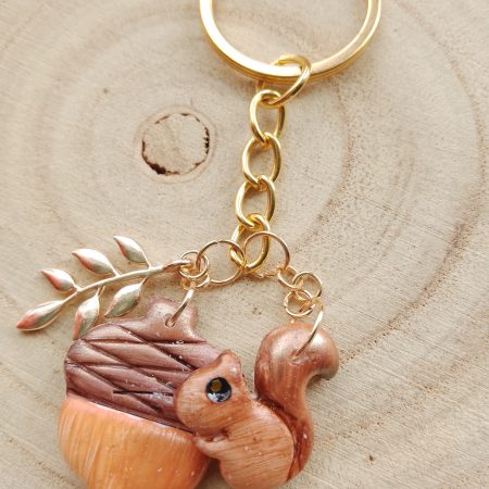 Handmade polymer clay autumnal inspired bagcharms/keychains