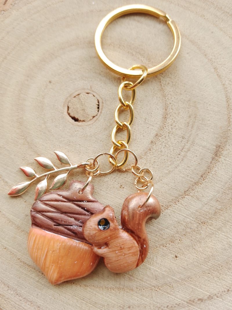 Handmade polymer clay autumnal inspired bagcharms/keychains