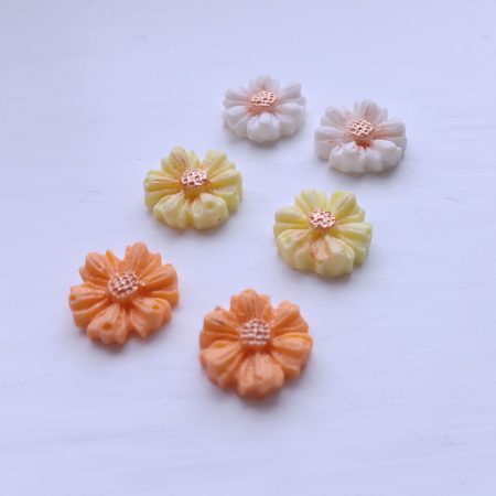 Mini flower stud earrings handmade polymer clay