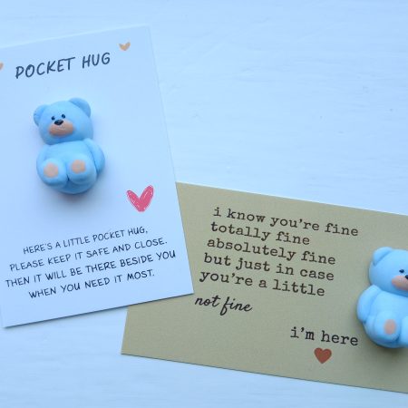 Handmade polymer clay pocket hugs