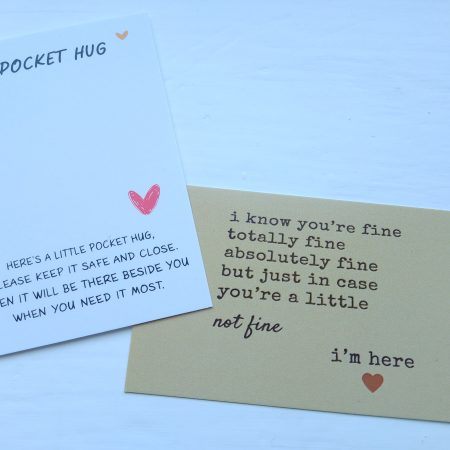 Handmade polymer clay pocket hugs