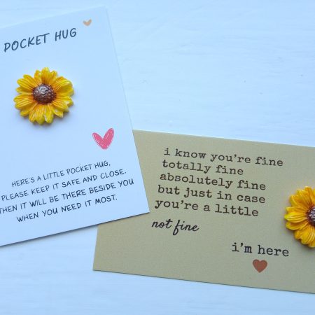 Handmade polymer clay pocket hugs