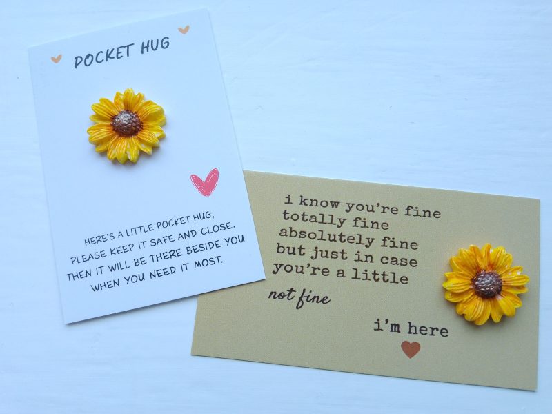 Handmade polymer clay pocket hugs