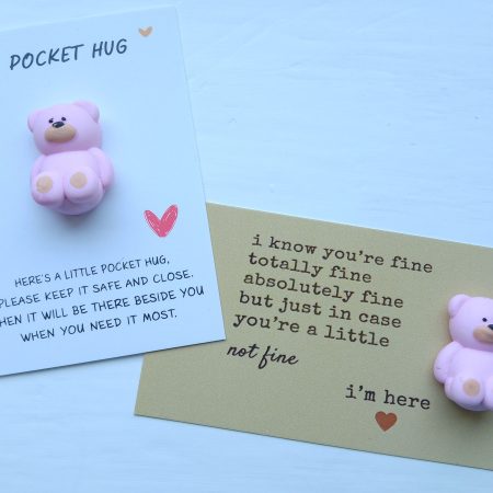 Handmade polymer clay pocket hugs