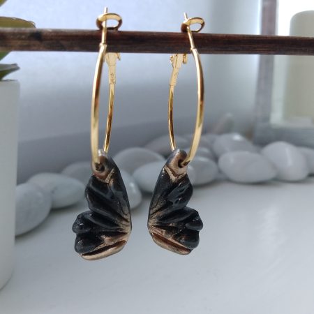 Handmade polymer clay butterfly wings earrings