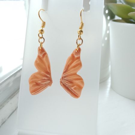 Handmade polymer clay butterfly wings earrings