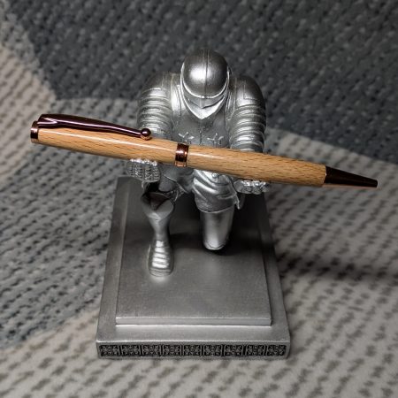 Handcrafted wooden slimline ballpoint pen from beech