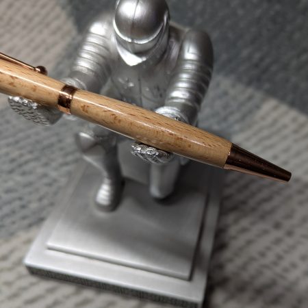 Handcrafted wooden slimline ballpoint pen from beech