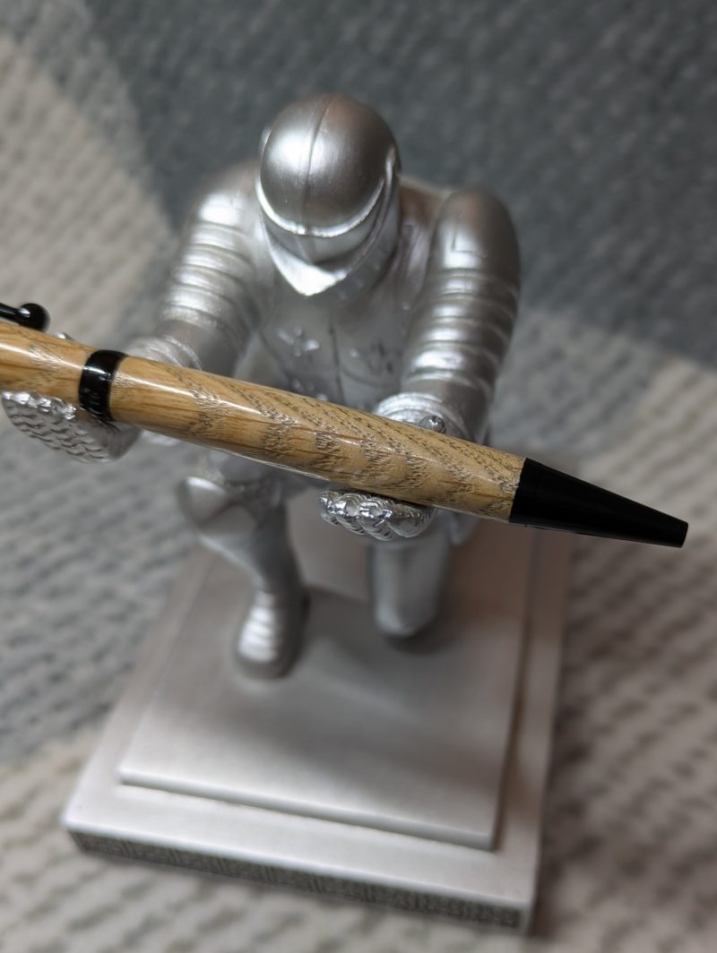 Handcrafted wooden slimline ballpoint pen from oak