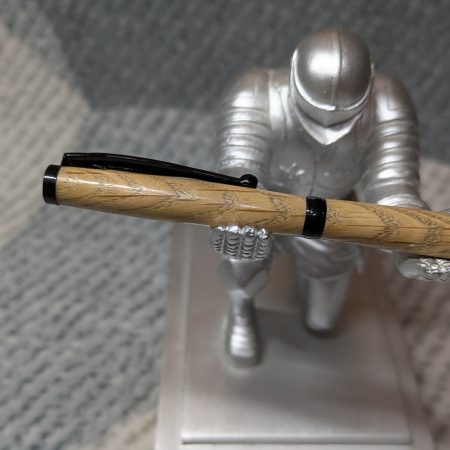 Handcrafted wooden slimline ballpoint pen from oak