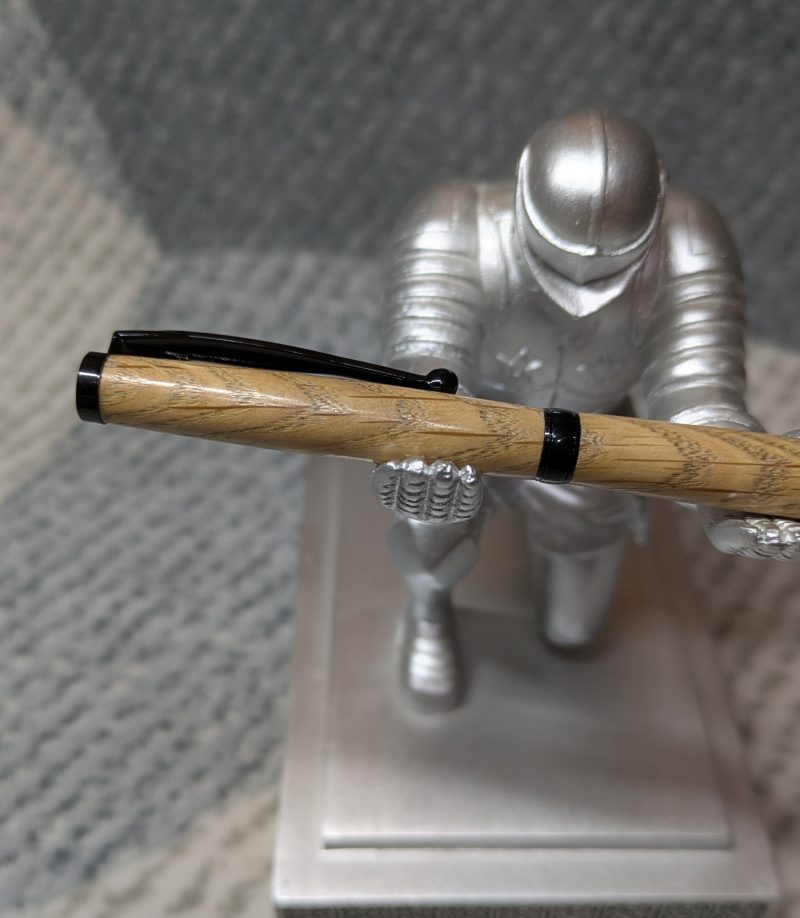 Handcrafted wooden slimline ballpoint pen from oak