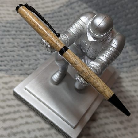 Handcrafted wooden slimline ballpoint pen from oak