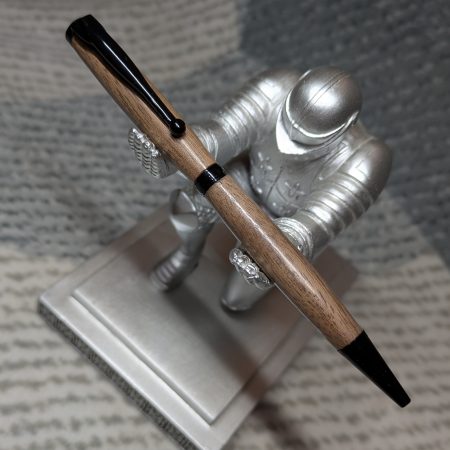 Hand turned wooden slimline ballpoint pen from walnut