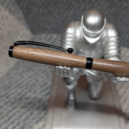 Hand turned wooden slimline ballpoint pen from walnut