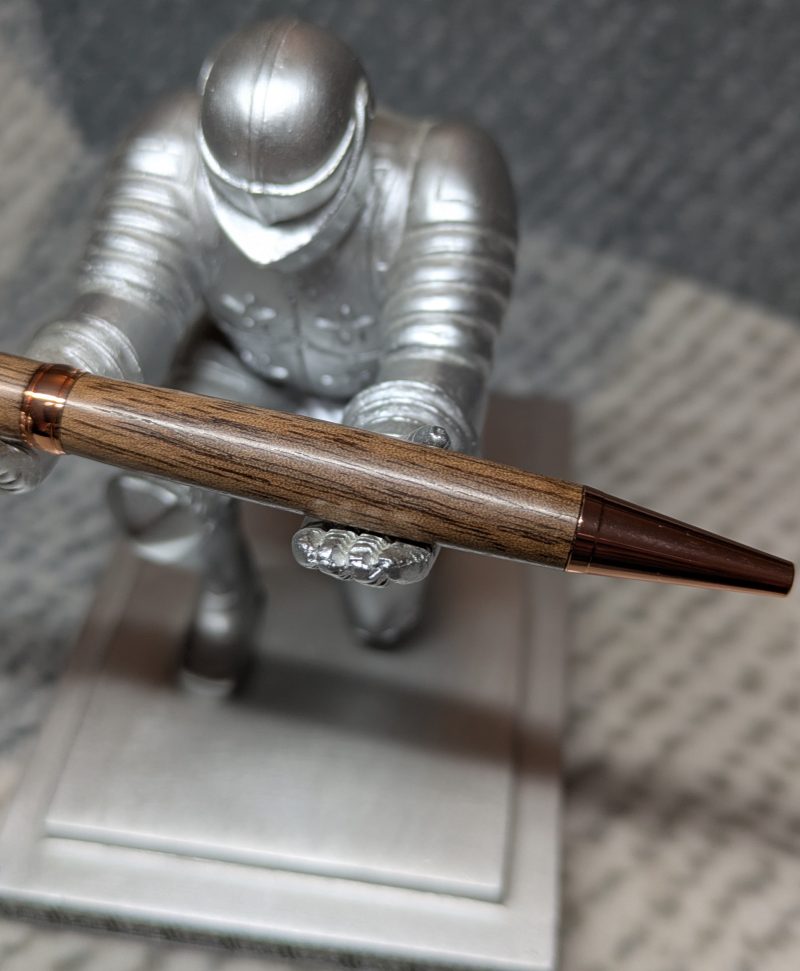 Handcrafted wooden slimline ballpoint pen from walnut