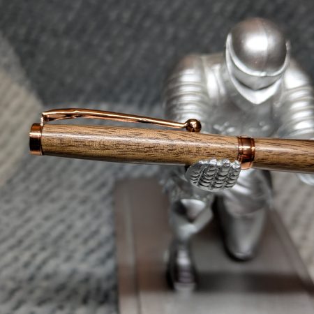 Handcrafted wooden slimline ballpoint pen from walnut