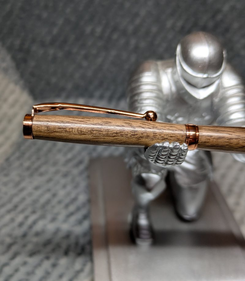 Handcrafted wooden slimline ballpoint pen from walnut