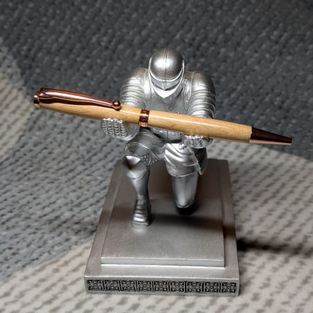 Hand turned wooden slimline ballpoint pen from cherry
