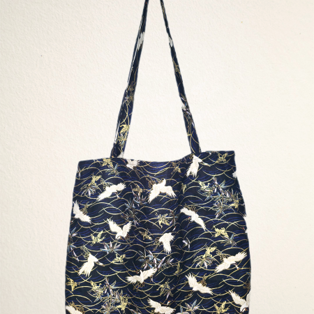 Cotton printed vibrant tote bag