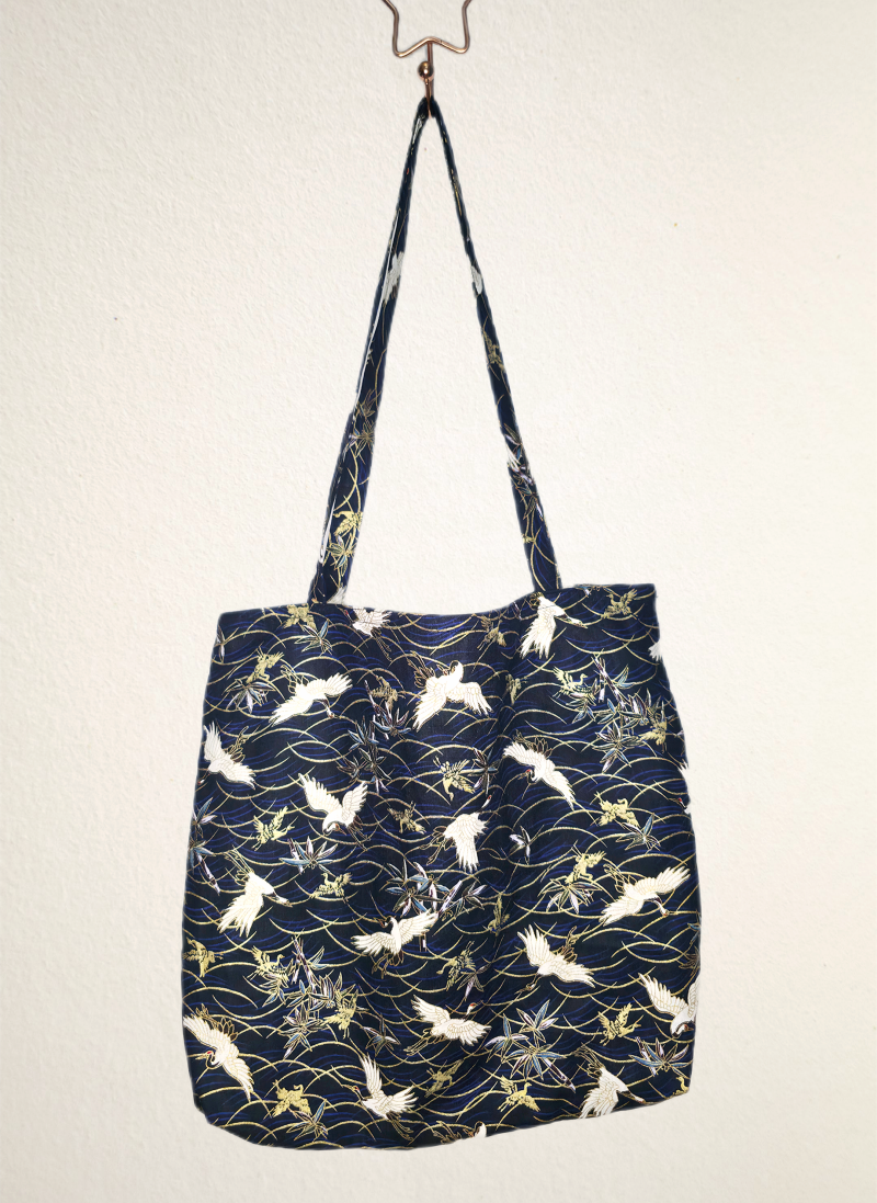 Cotton printed vibrant tote bag