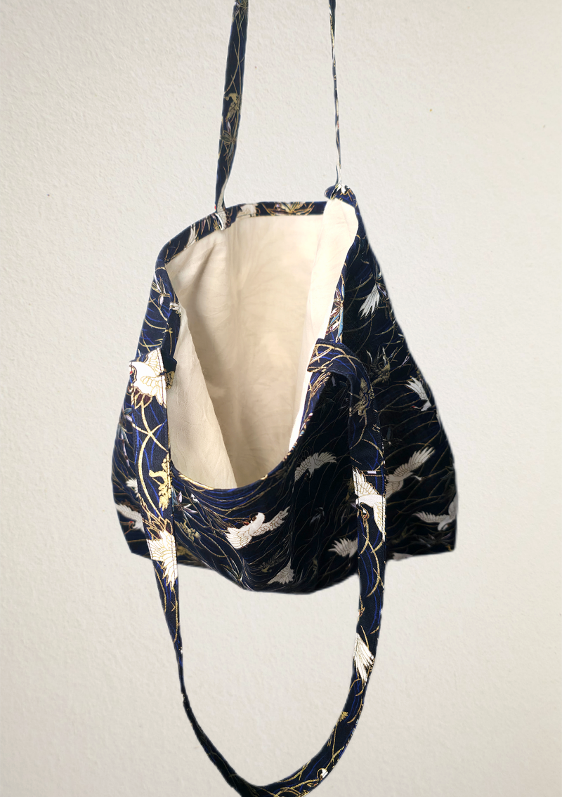 Cotton printed vibrant tote bag
