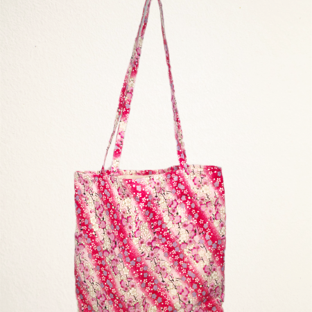 Cotton printed vibrant tote bag