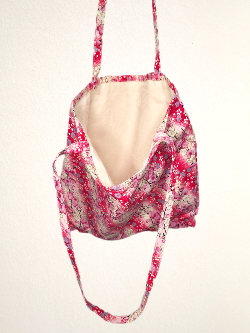 Cotton printed vibrant tote bag