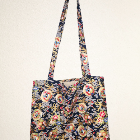 Cotton printed vibrant tote bag