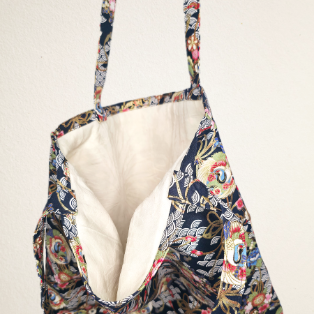 Cotton printed vibrant tote bag