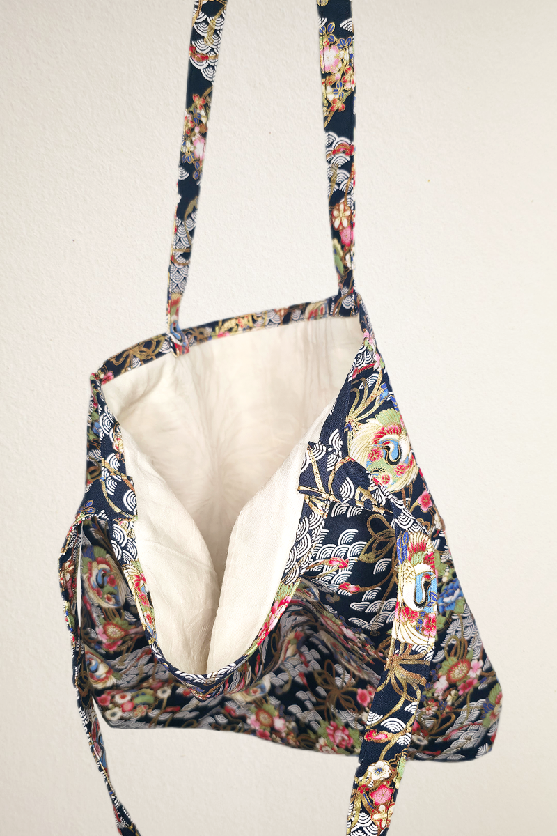 Cotton printed vibrant tote bag