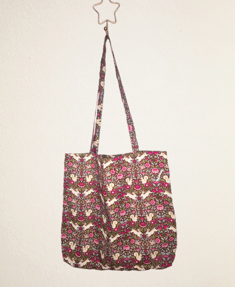 Cotton printed vibrant tote bag
