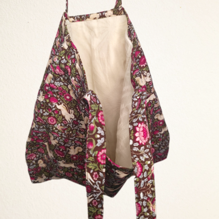 Cotton printed vibrant tote bag