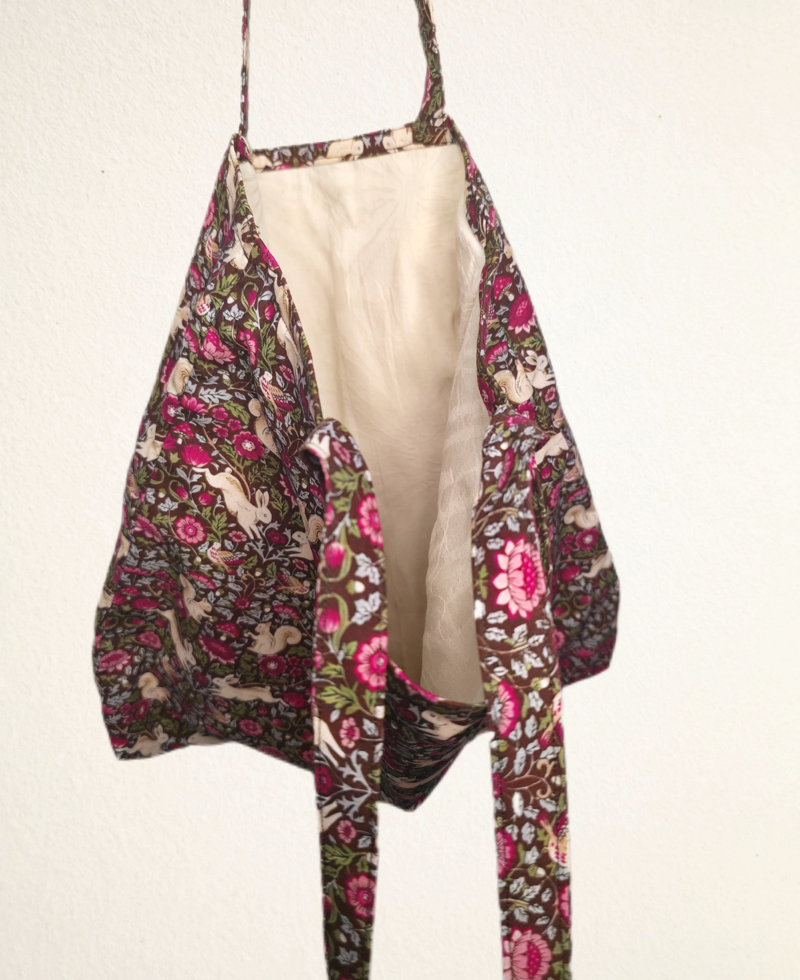 Cotton printed vibrant tote bag