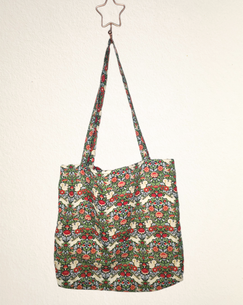 Cotton printed vibrant tote bag