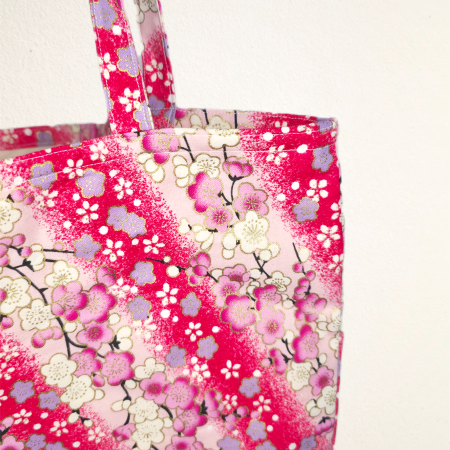 Cotton printed vibrant tote bag
