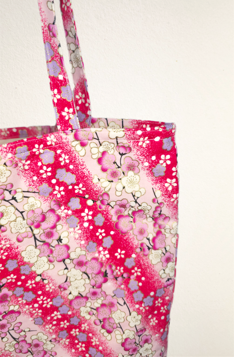 Cotton printed vibrant tote bag