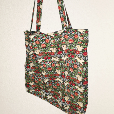 Cotton printed vibrant tote bag