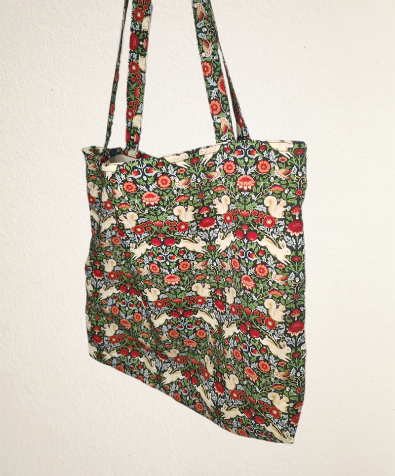 Cotton printed vibrant tote bag