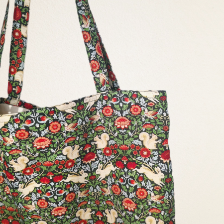 Cotton printed vibrant tote bag