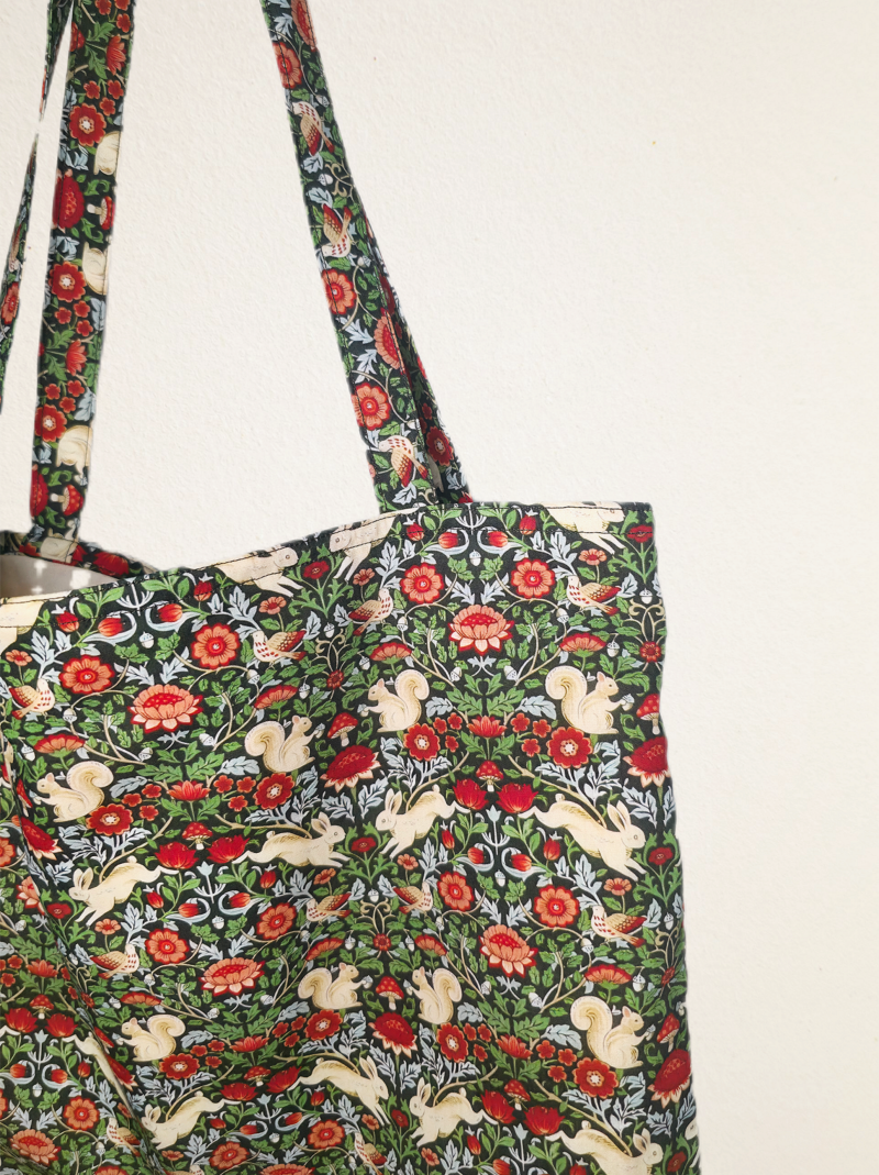 Cotton printed vibrant tote bag