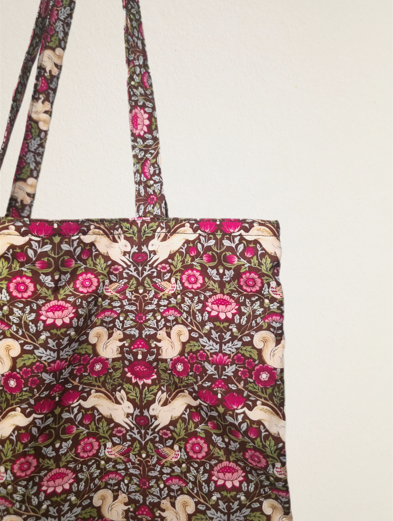 Cotton printed vibrant tote bag
