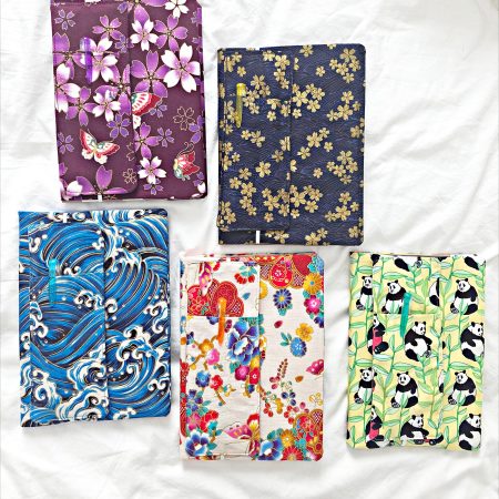 Notebook in fabric cover and Pen Holder Set