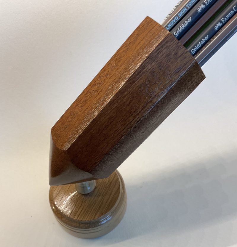Handmade turned pencil holder