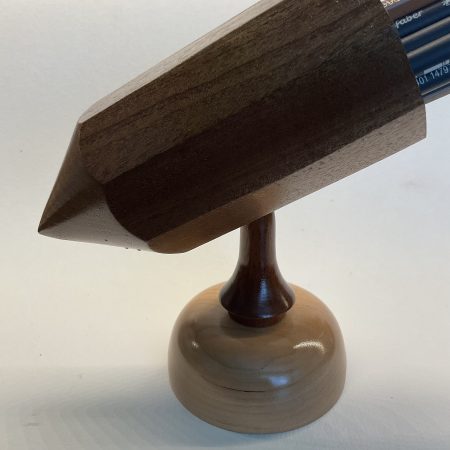 Handmade turned pencil holder