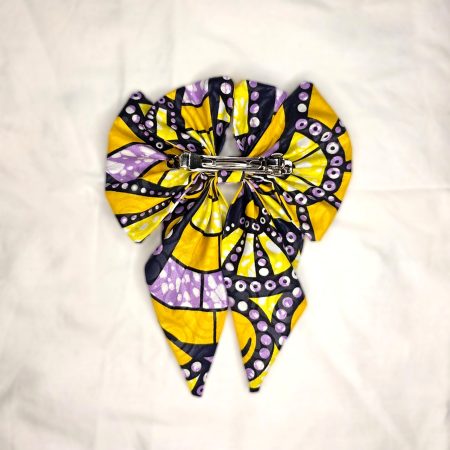 African Print Large Hair Bow Clip