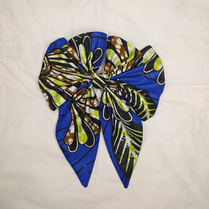 African Print Large Hair Bow Clip