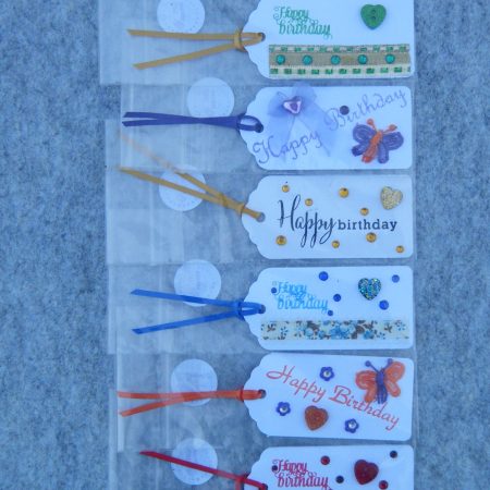 Hand decorated gift tags