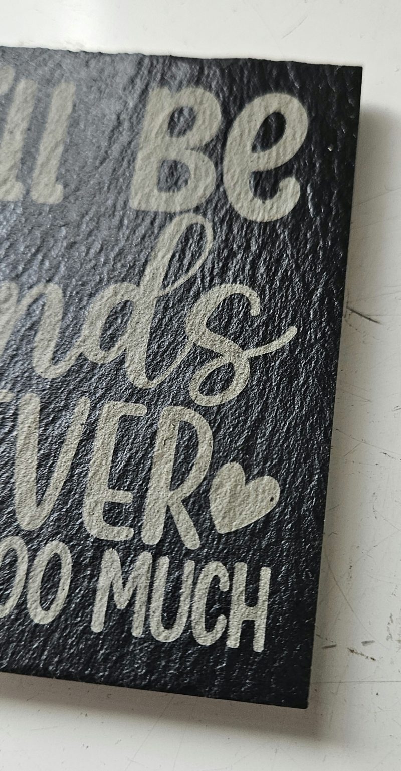 Slate Friendship Coaster – 1 x Coaster. Engraved Best Friend Gift, Custom Drink Coaster, Sentimental Keepsake